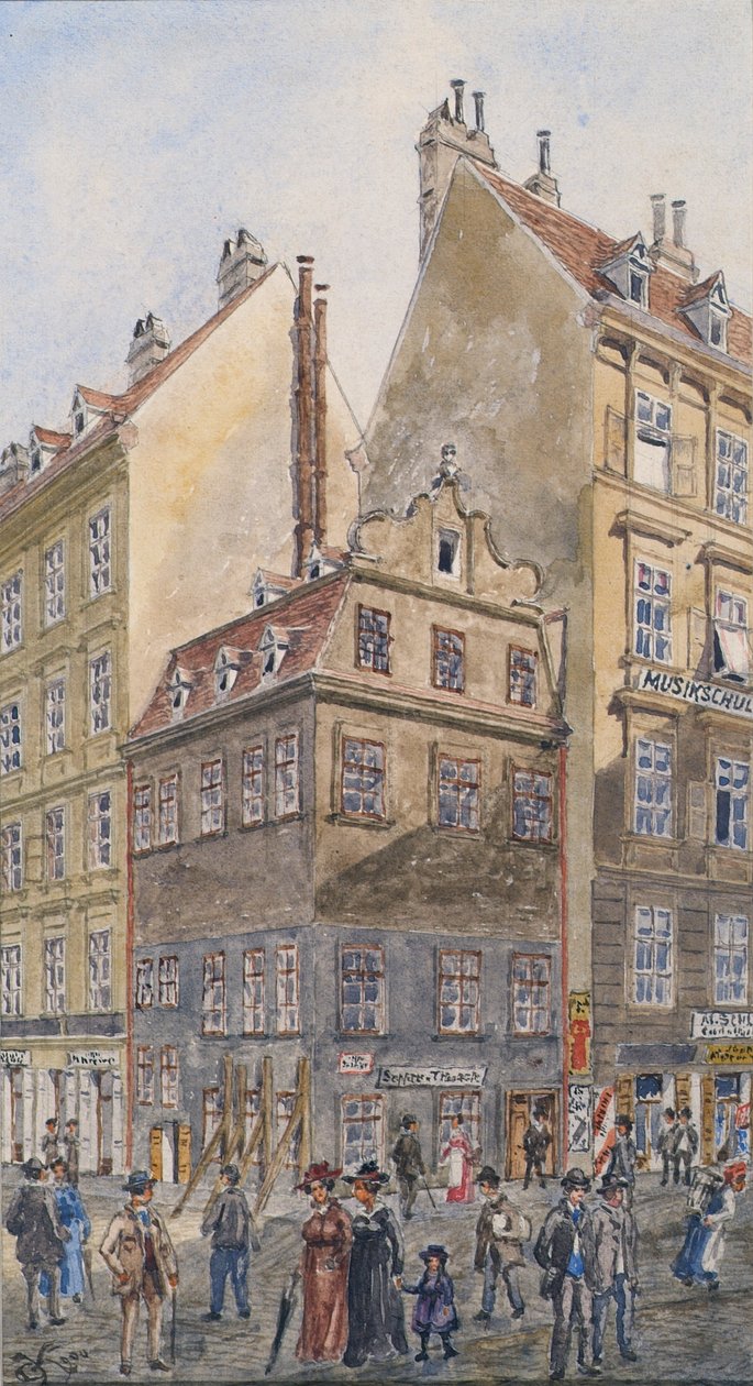 Salzgries Wienissä (Tiefer Grabenin kulma) tekijältä Gustav Korompay