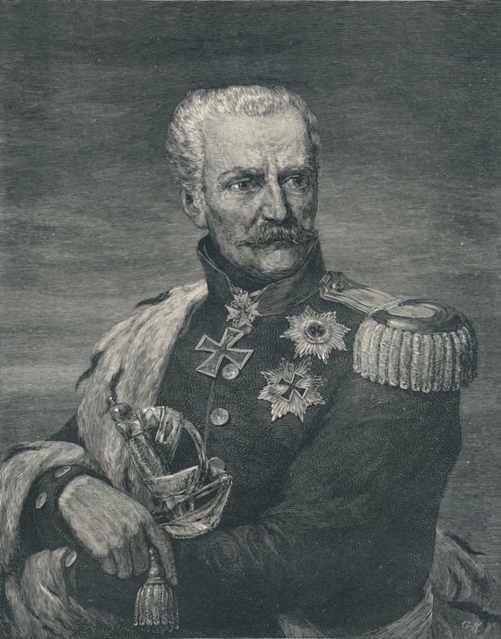 Gebhard Leberecht Von Blucher, Wahlstadtin prinssi, 1815-1819, 1896 tekijältä Gustav Kruell
