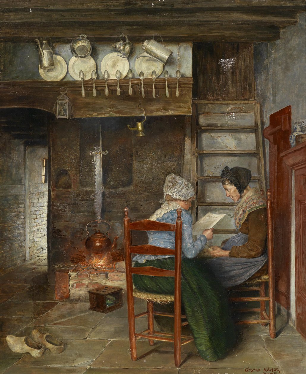 Interieurszene tekijältä Gustav Köhler