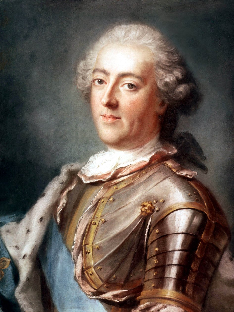 Ranskan kuningas Ludvig XV (1710-1774) kuningas 1715-1774 noin 740 (pastelli). tekijältä Gustav Lundberg