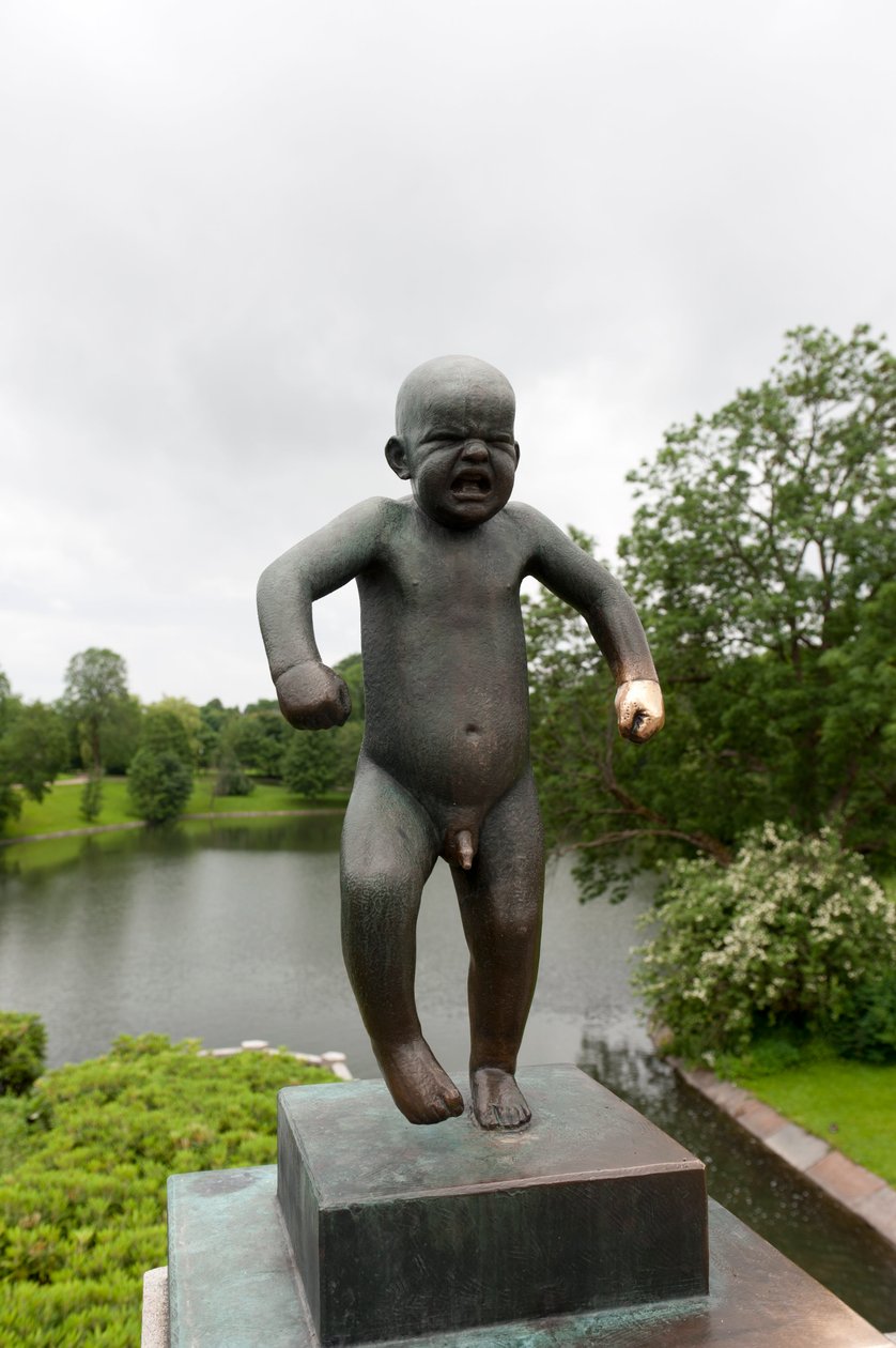 "Sinnatageen" vihainen poika, veistos Frogner Parkissa, Oslossa, Norjassa (pronssi) tekijältä Gustav Vigeland