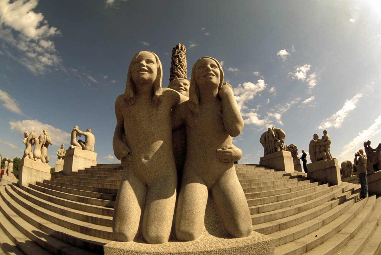 Vigeland-veistos, Frognerparken, Oslo, Norja, Eurooppa tekijältä Gustav Vigeland