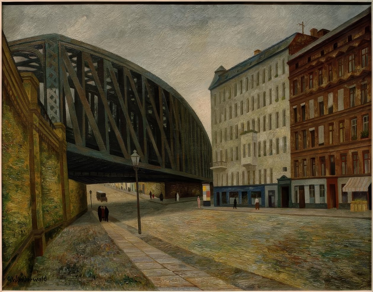 Silta Ackerstraße Berlin Northin yli tekijältä Gustav Wunderwald