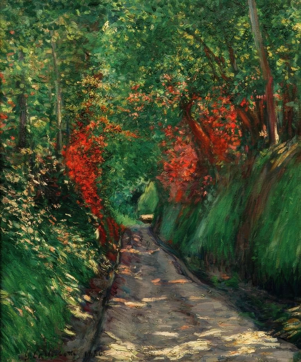 Allée sous bois tekijältä Gustave Caillebotte