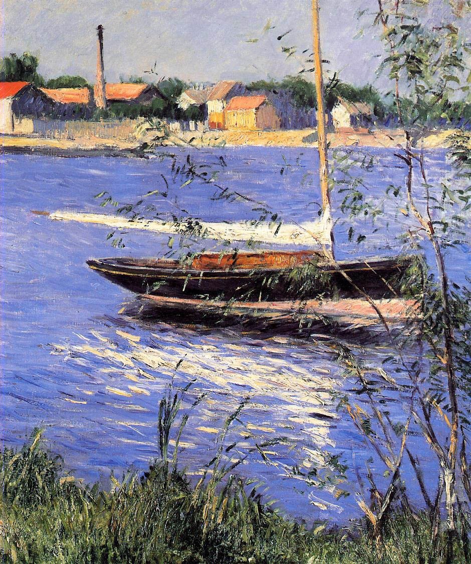 Vene Seinen rannalla Argenteuilissa tekijältä Gustave Caillebotte