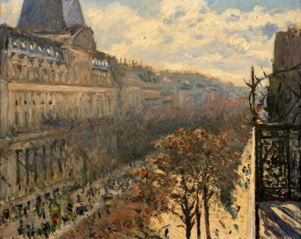 Boulevard des Italiens tekijältä Gustave Caillebotte