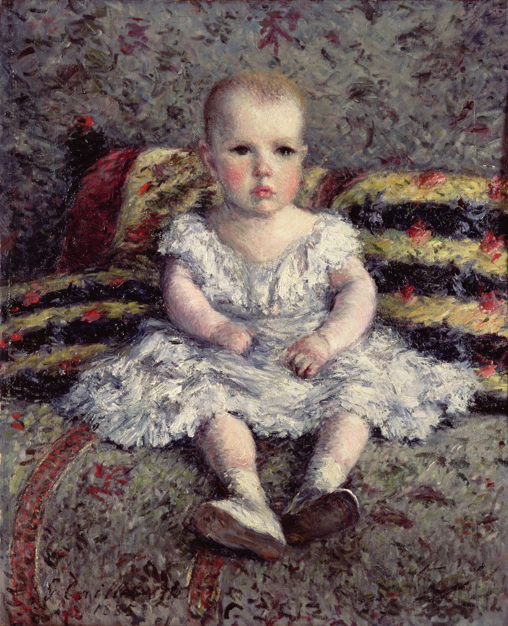 Lapsi sohvalla, 1885 tekijältä Gustave Caillebotte