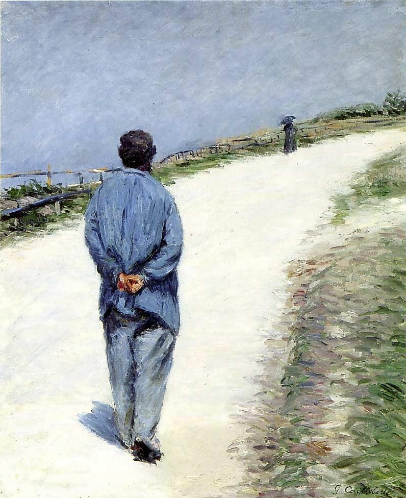 Homme portant une pusero tekijältä Gustave Caillebotte
