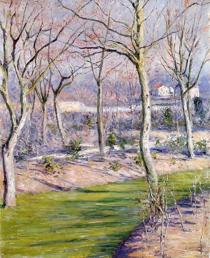 Le jardin du Petit Gennevilliers en hiver tekijältä Gustave Caillebotte