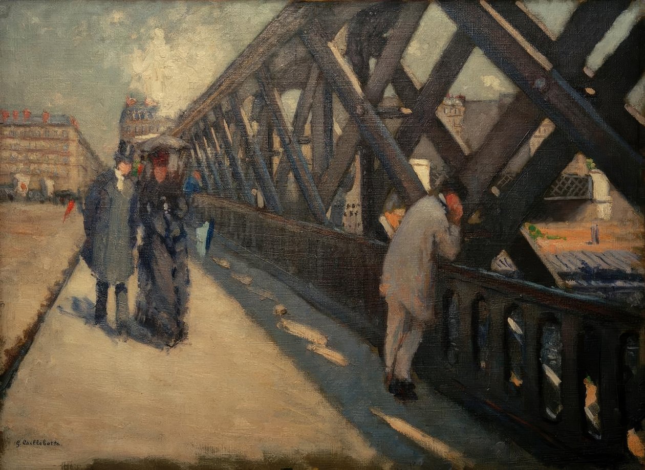 Le pont de l’Europe, esquisse tekijältä Gustave Caillebotte