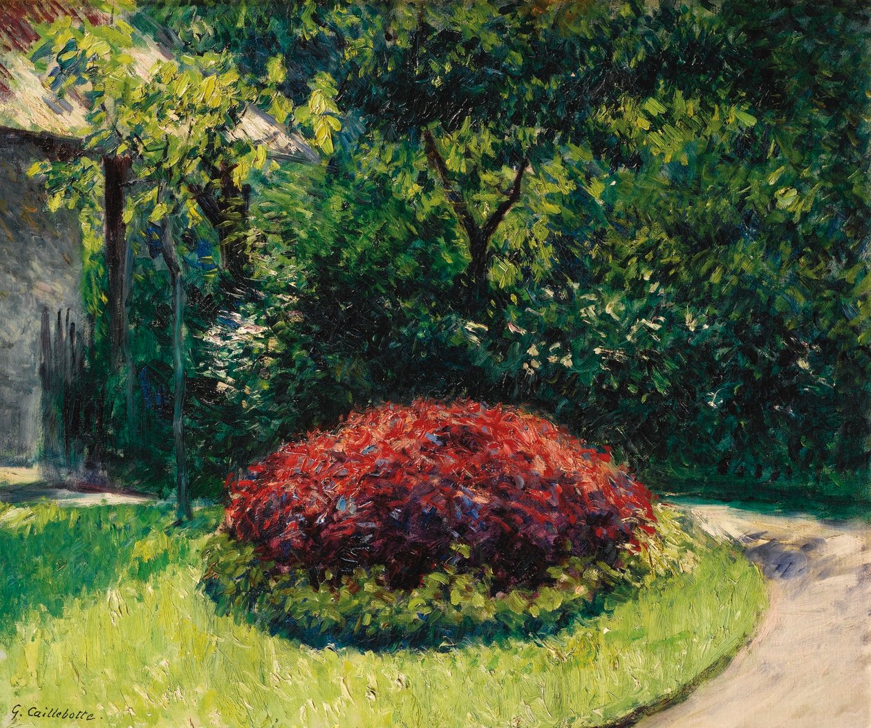Massif de fleurs, jardin du Petit-Gennevilliers tekijältä Gustave Caillebotte