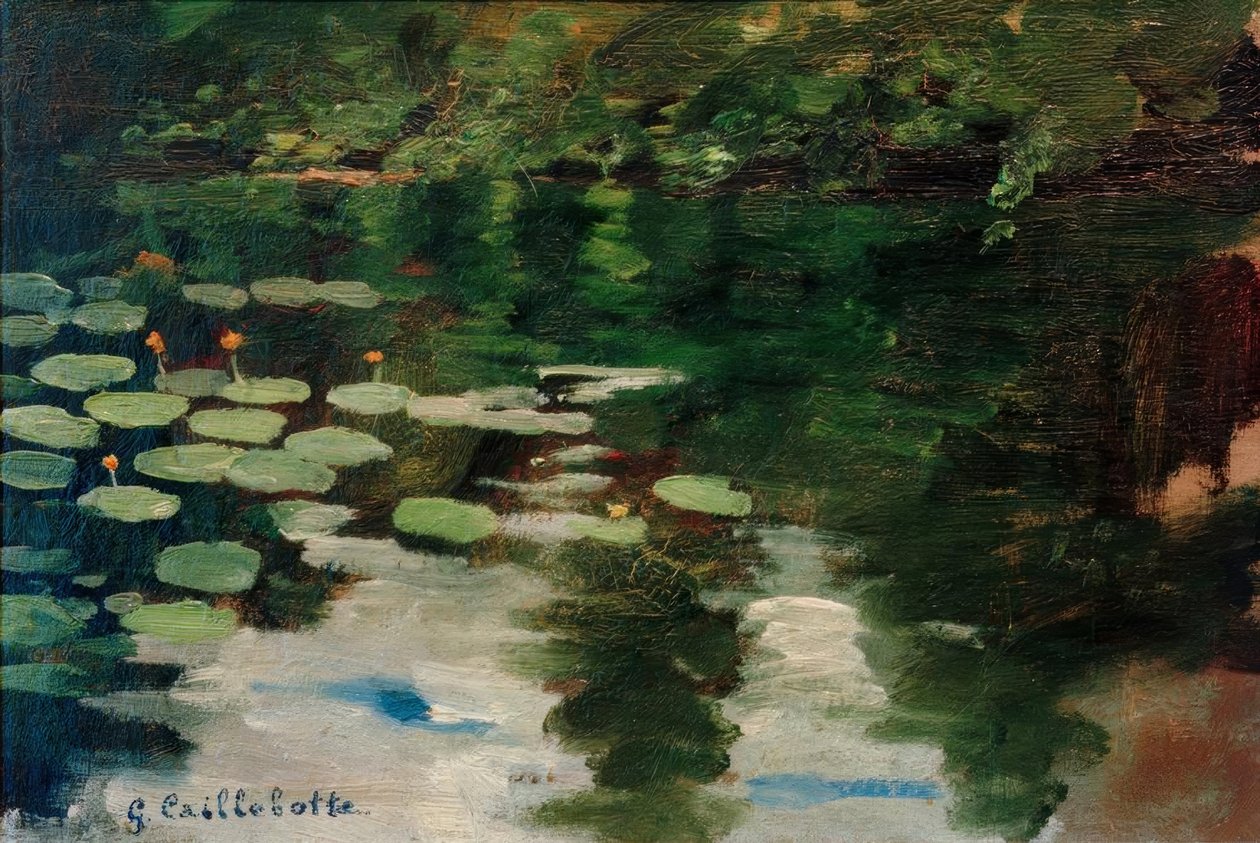 Nymphéas sur l’étang tekijältä Gustave Caillebotte