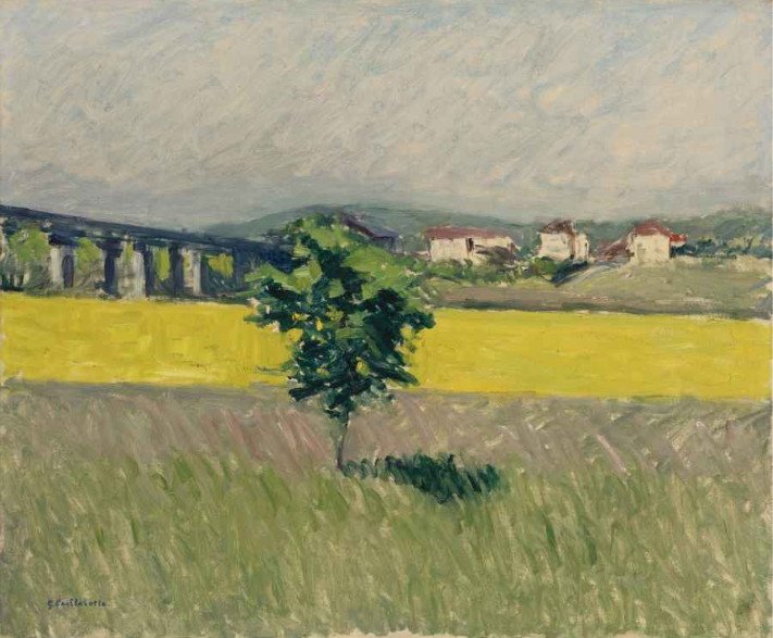 Prairie au Pont dArgenteuil tekijältä Gustave Caillebotte
