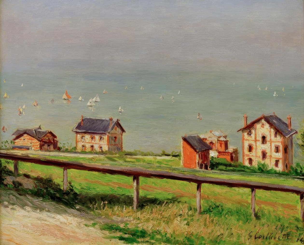 Régates en mer, à Trouville tekijältä Gustave Caillebotte