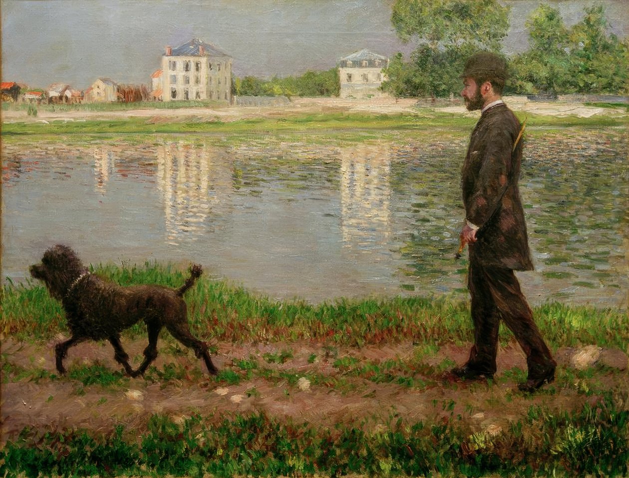 Richard Gallo ja poika Dick au Petit Gennevilliers tekijältä Gustave Caillebotte