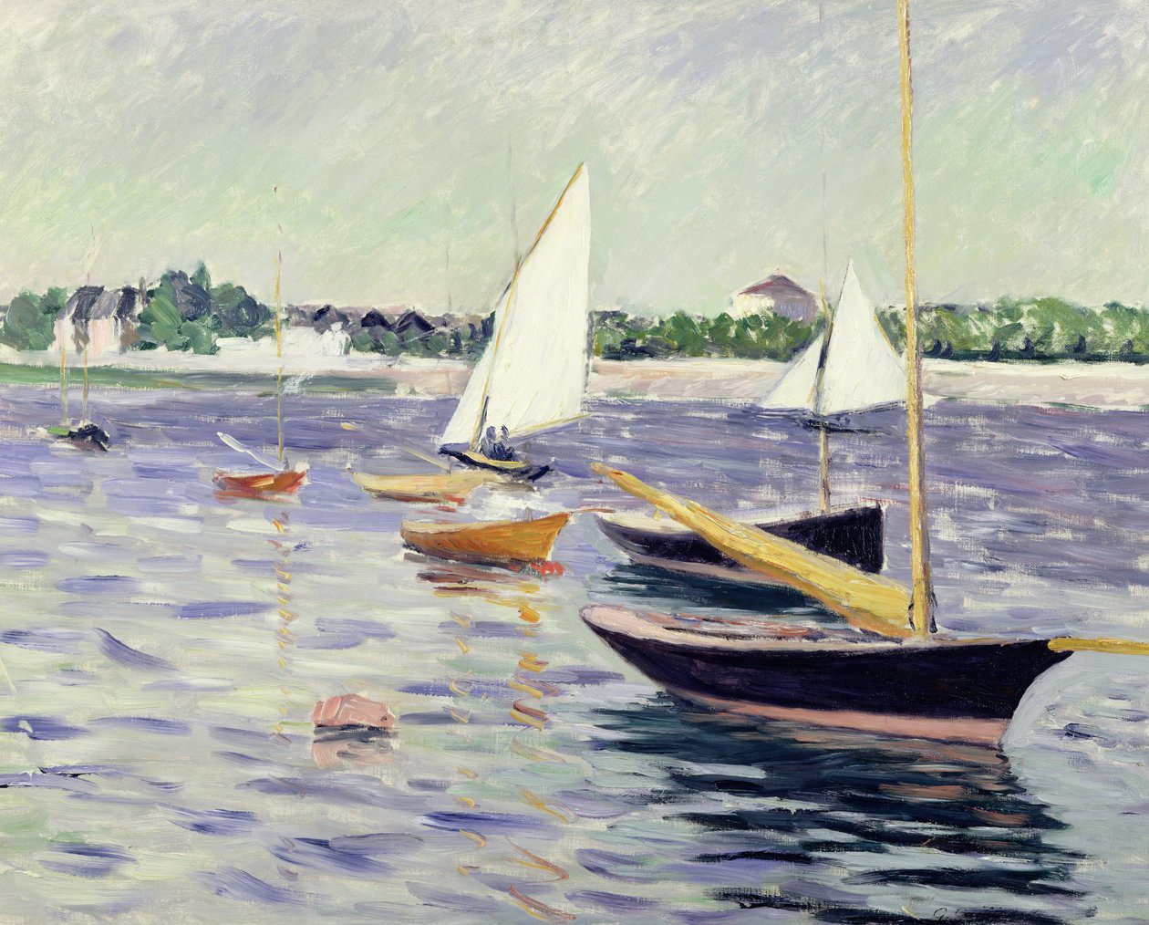 Purjeveneitä Argenteuilissa, 1891 tekijältä Gustave Caillebotte