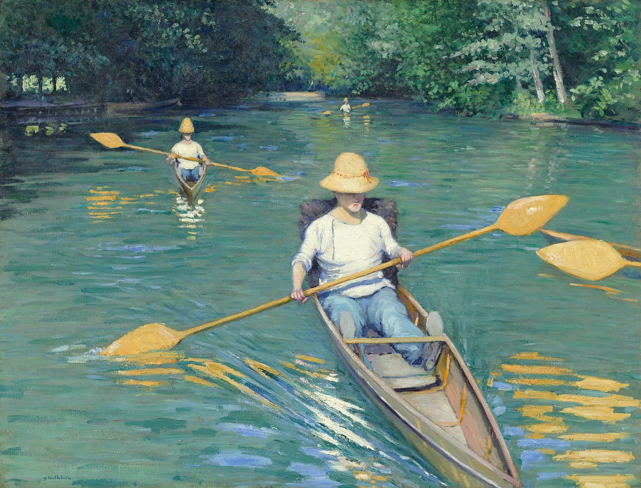 Skiffs, 1877 tekijältä Gustave Caillebotte