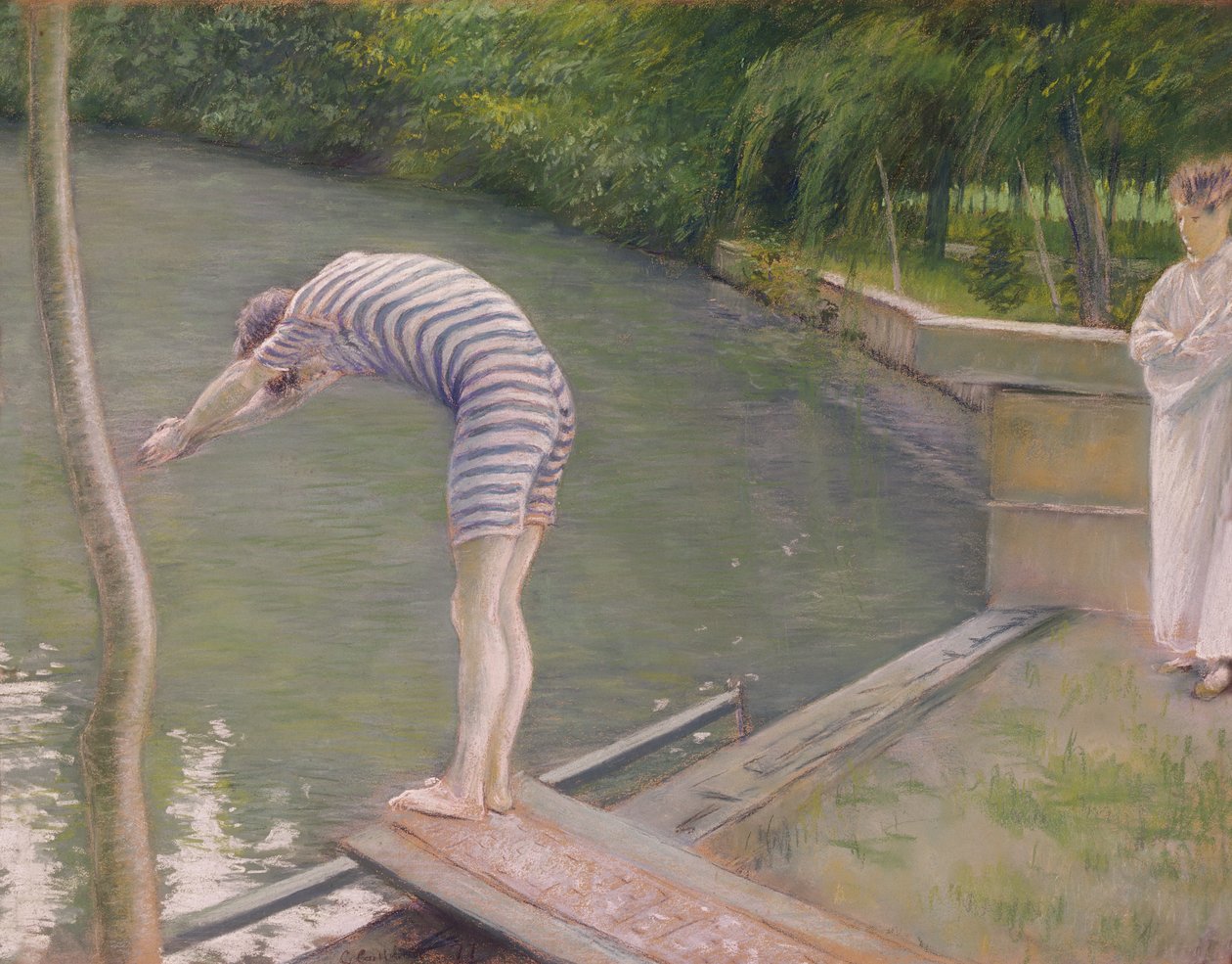 Kylpylä tai sukeltaja, 1877 tekijältä Gustave Caillebotte