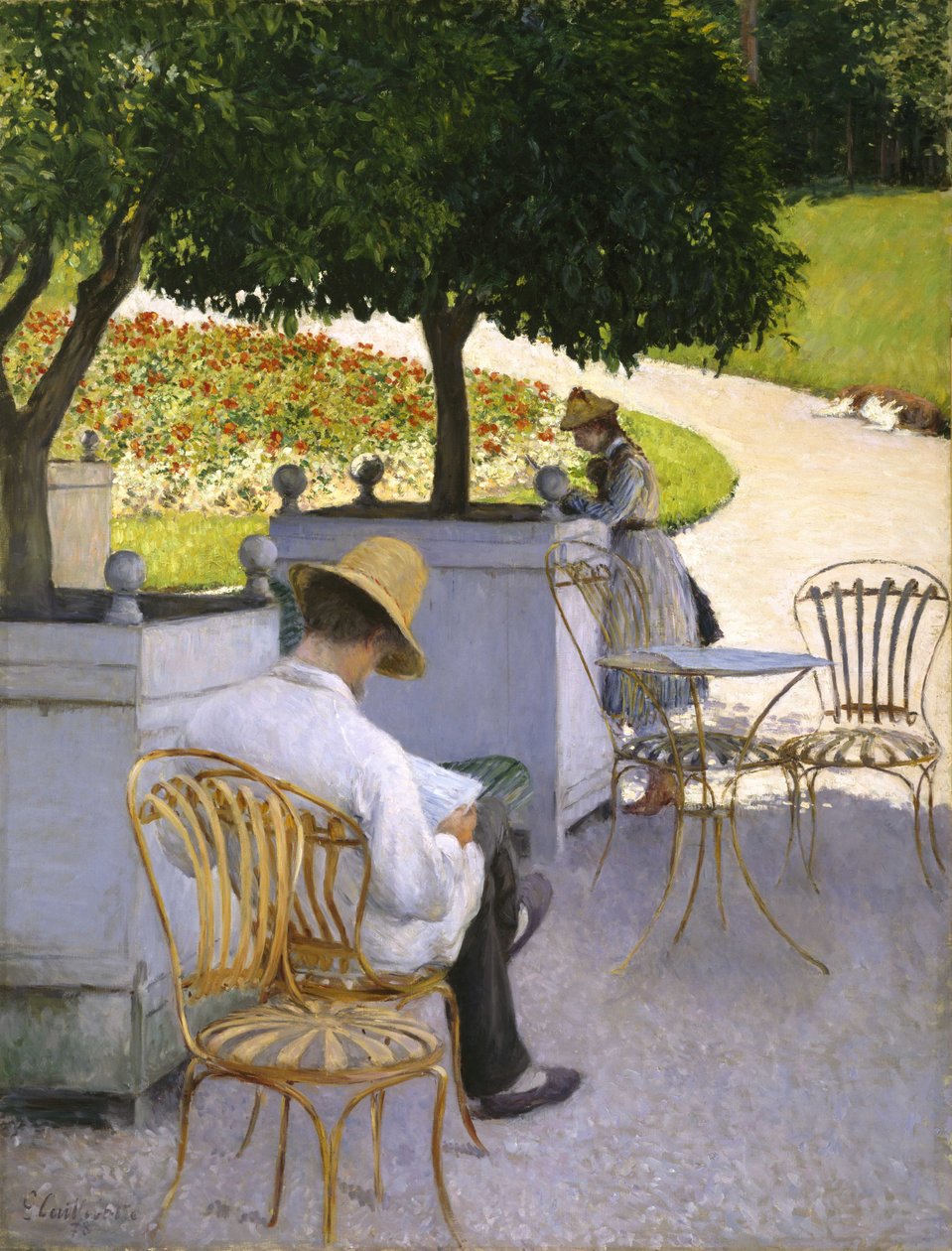 Oranssi puut tekijältä Gustave Caillebotte