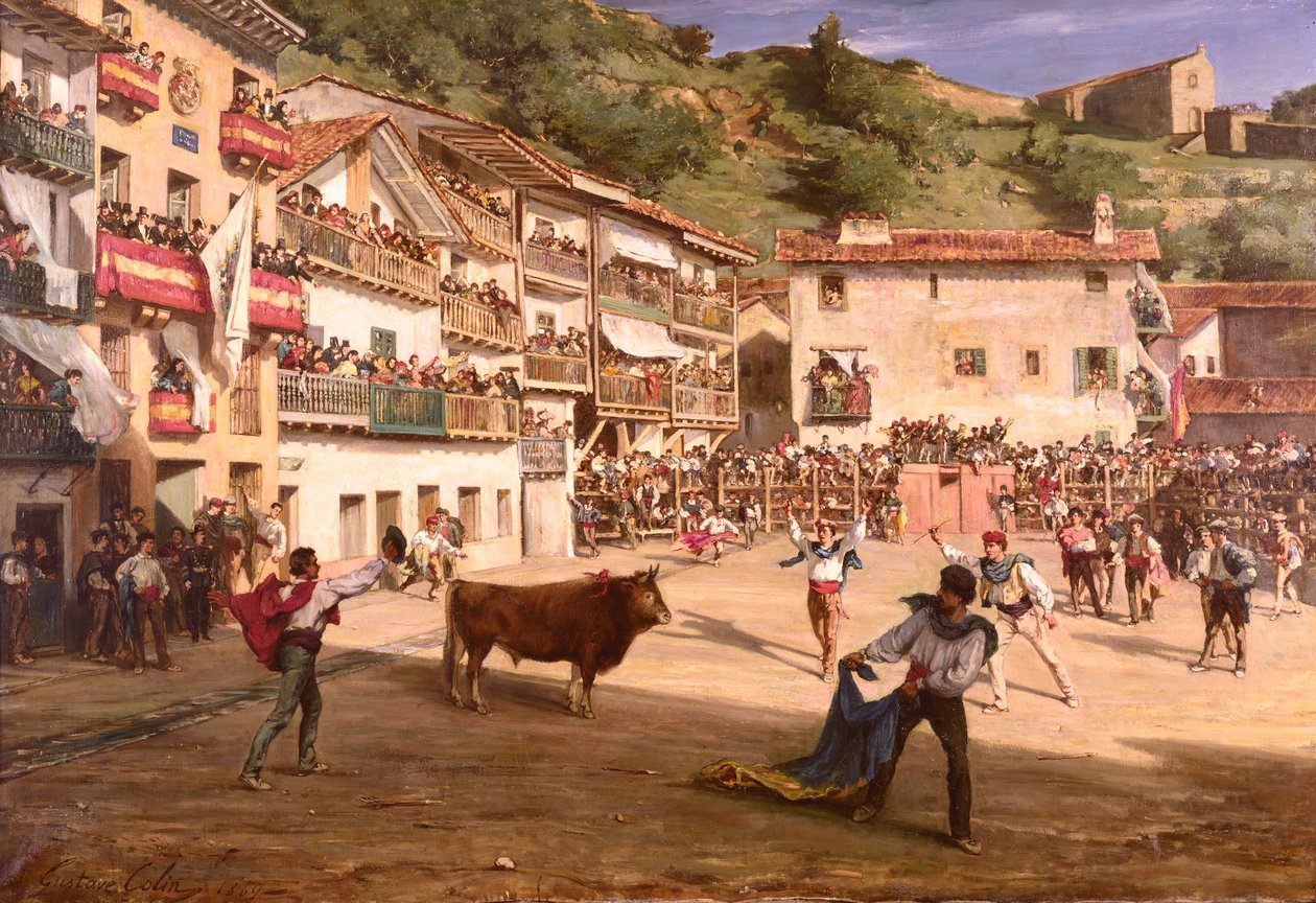 Harjoitustaistelu Biskajassa, 1869 tekijältä Gustave Colin