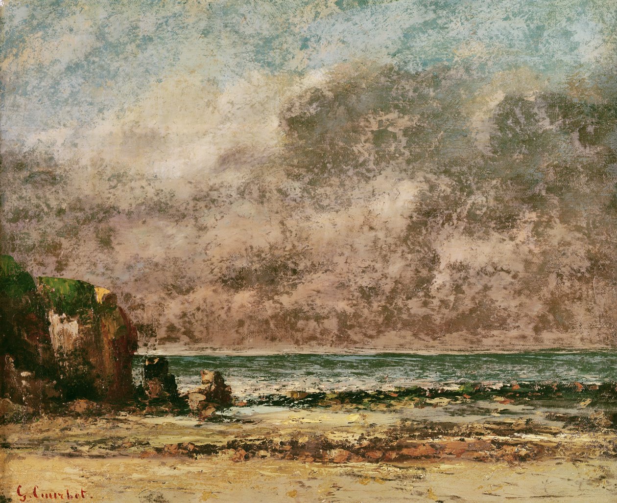 Rauhallinen merimaisema tekijältä Gustave Courbet