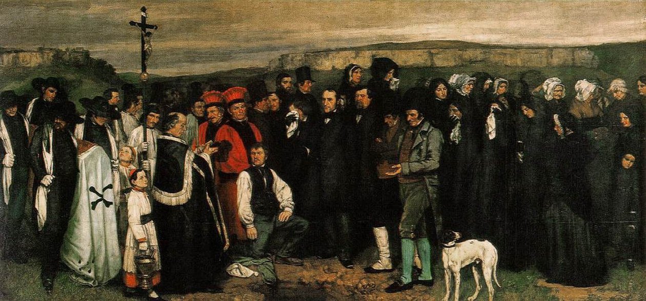 Hautaaminen Ornansissa tekijältä Gustave Courbet