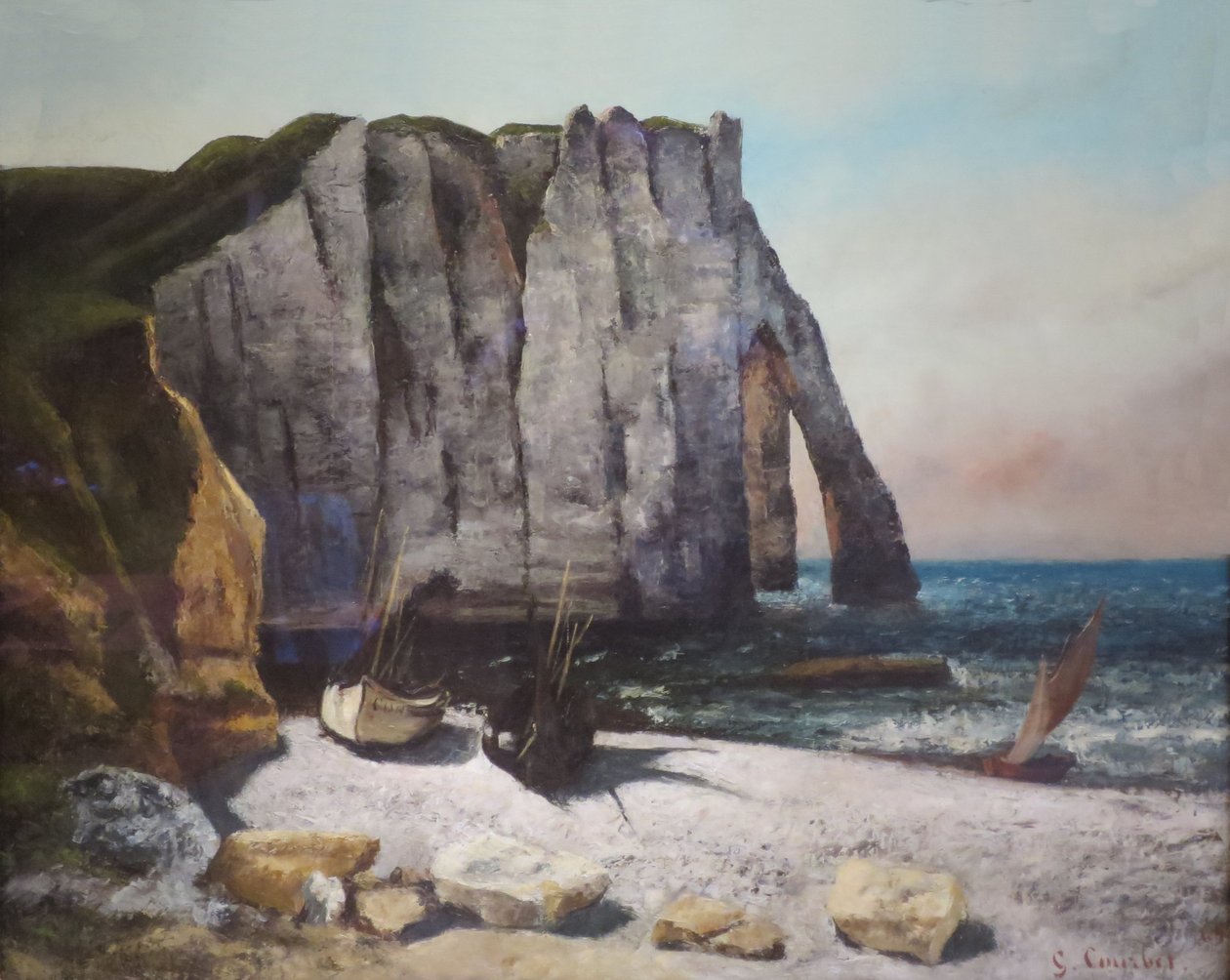 Cliff Étretatissa tekijältä Gustave Courbet