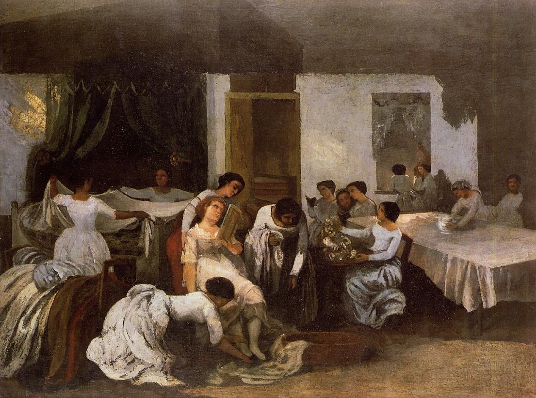 Morsiamen pukeutuminen tekijältä Gustave Courbet