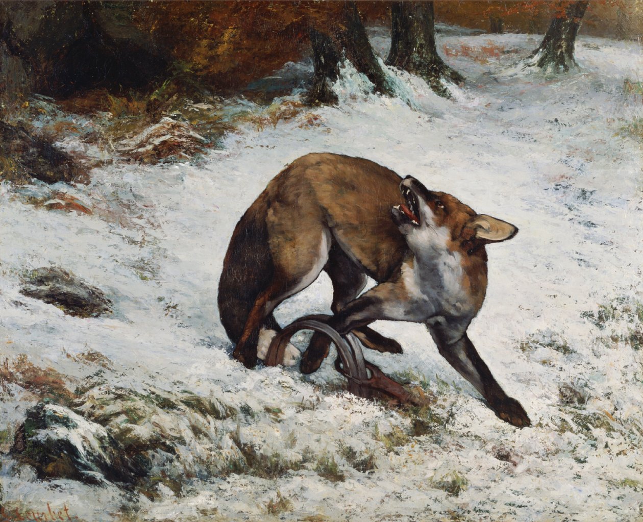 Kettu ansassa tekijältä Gustave Courbet