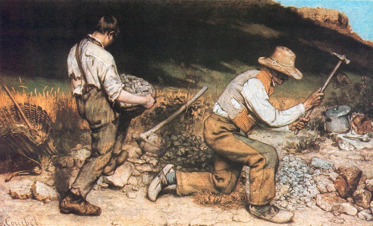 Kamieniarze tekijältä Gustave Courbet