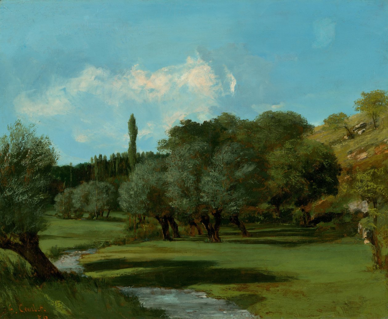 La Bretonnerie Indren departementissa tekijältä Gustave Courbet