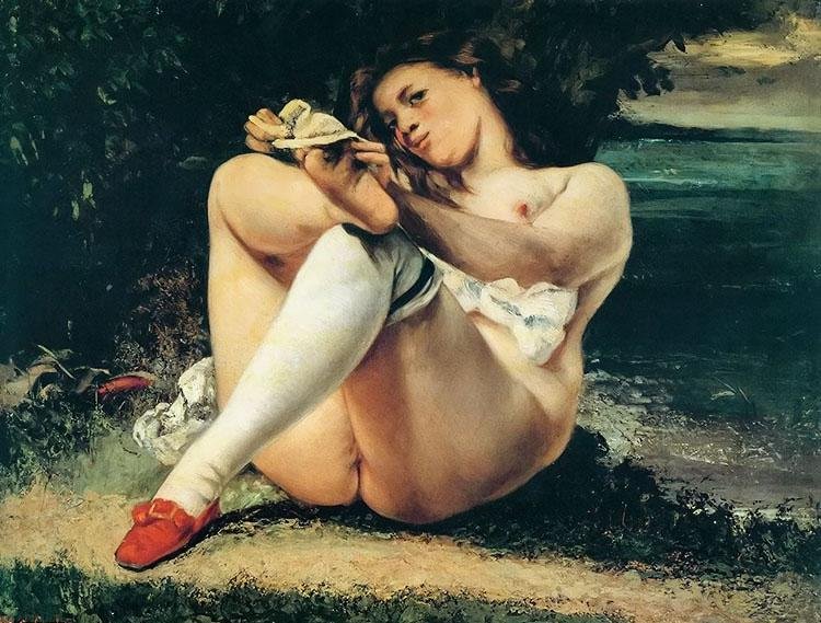 La Femme aux bas blancs tekijältä Gustave Courbet