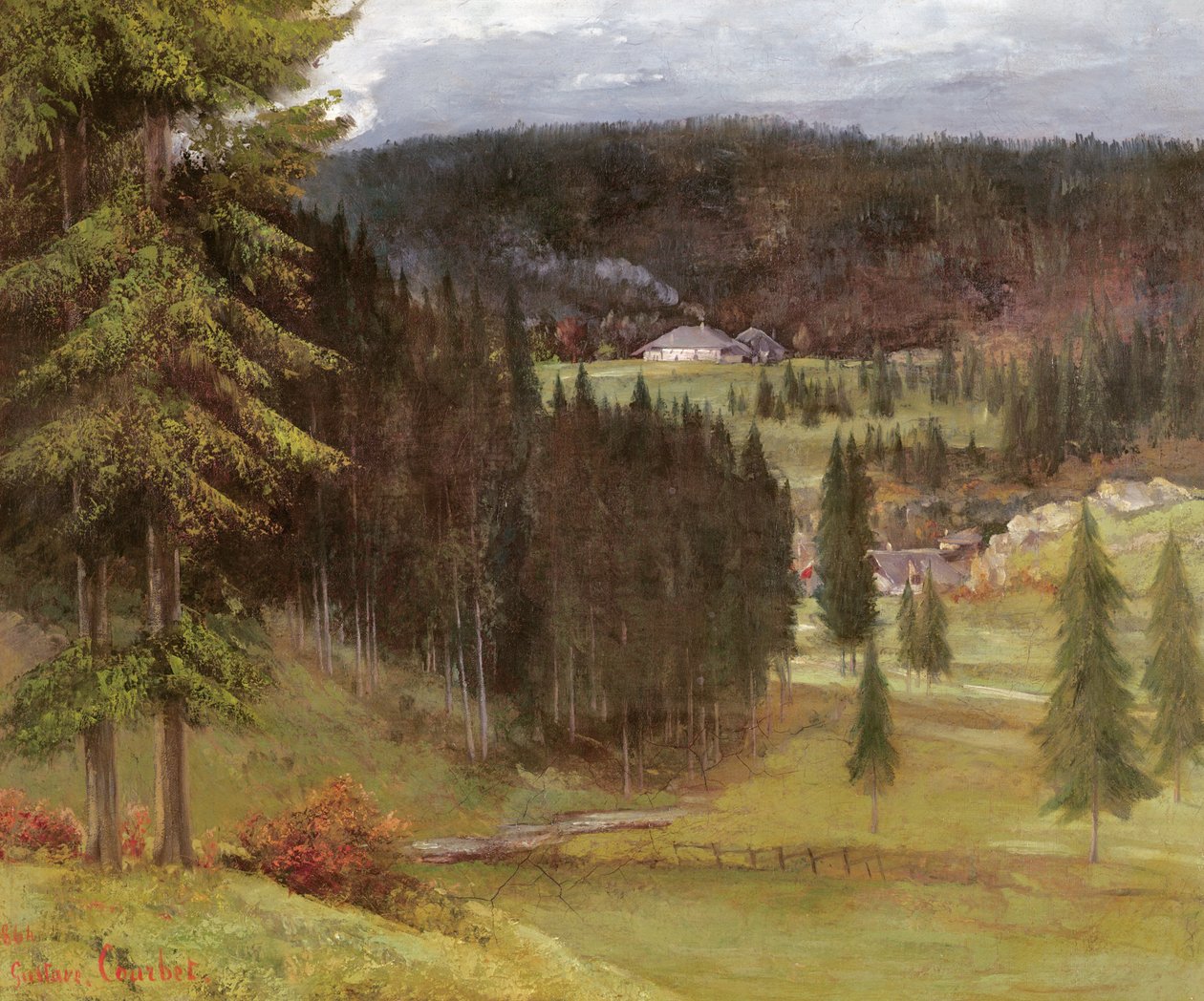 La Ferme des Pussets, 1864 tekijältä Gustave Courbet