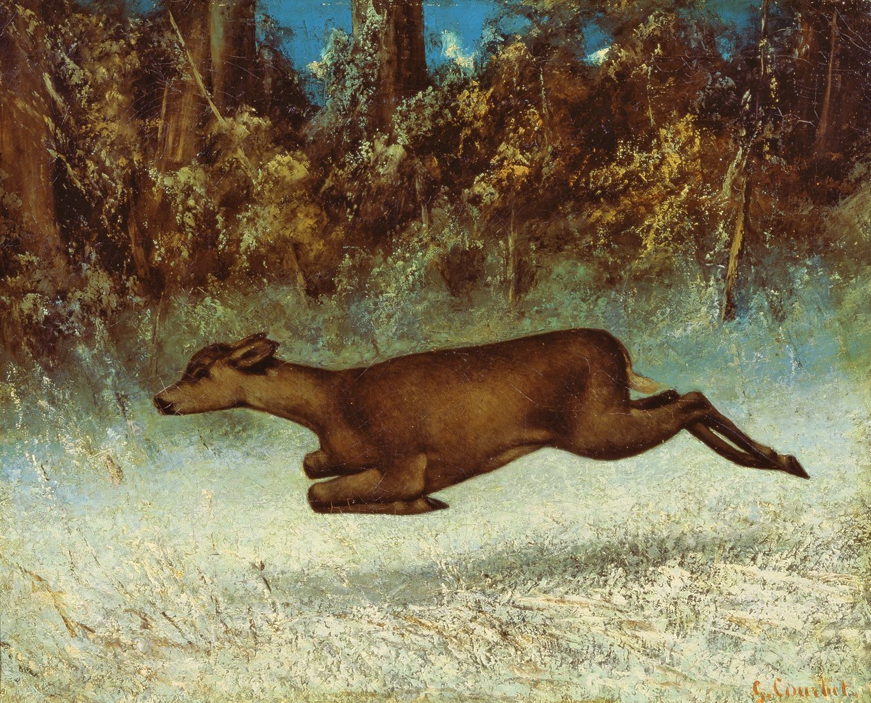 Hyppy Doe tekijältä Gustave Courbet