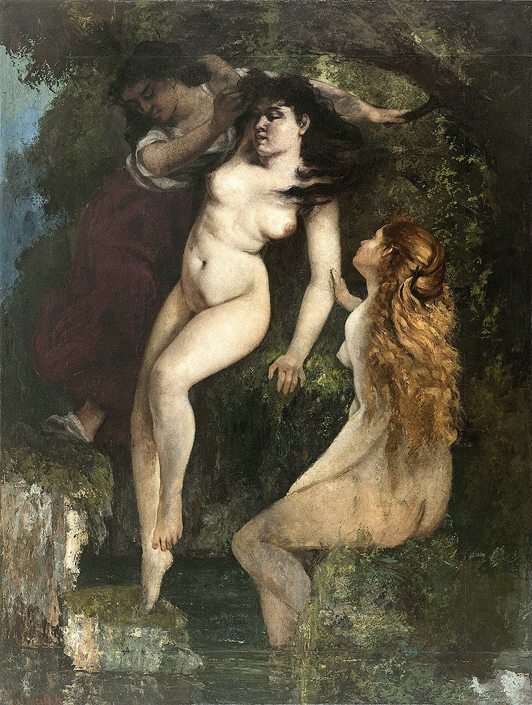 Les trois baigneuses tekijältä Gustave Courbet
