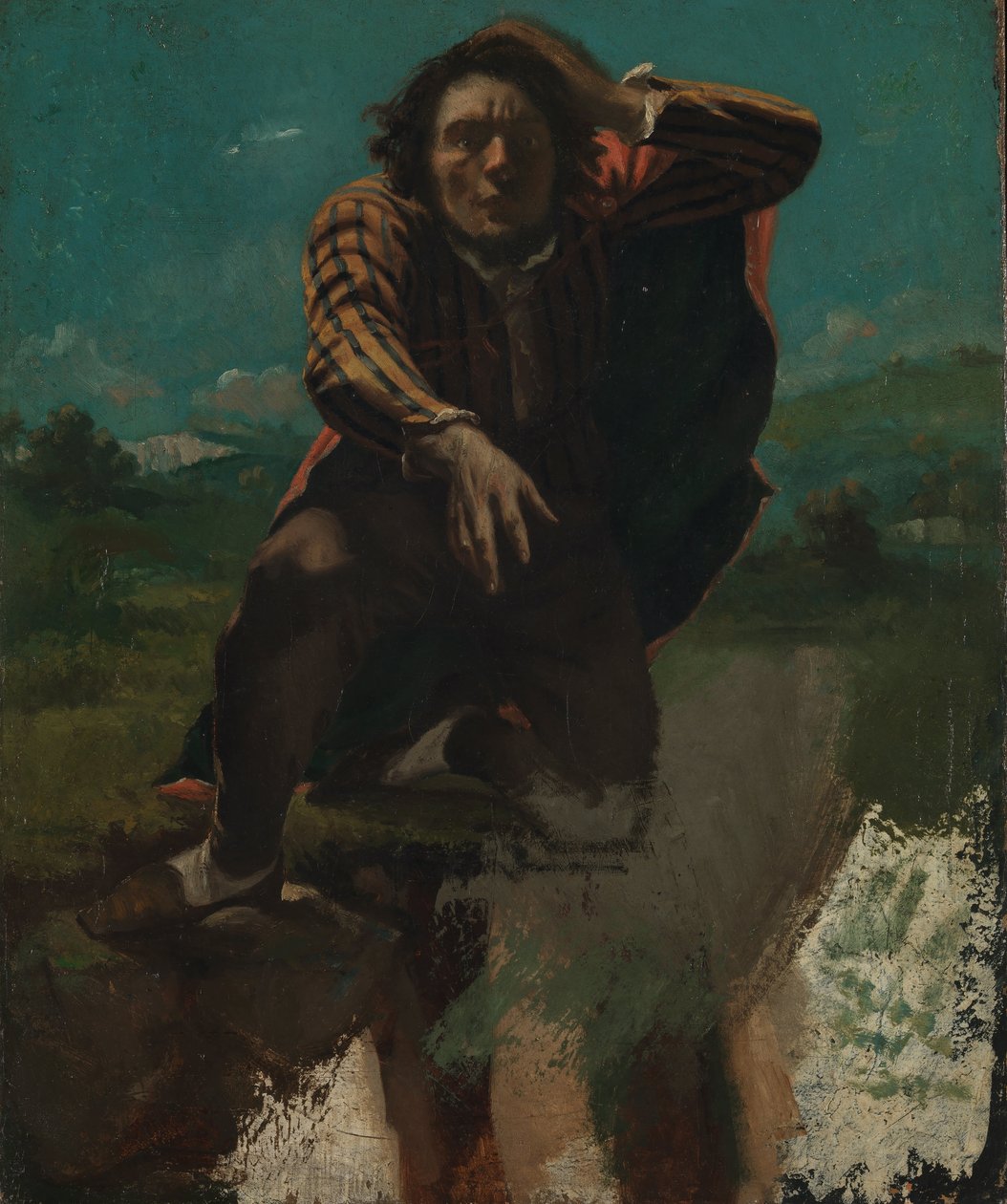Kallion reunalla tekijältä Gustave Courbet