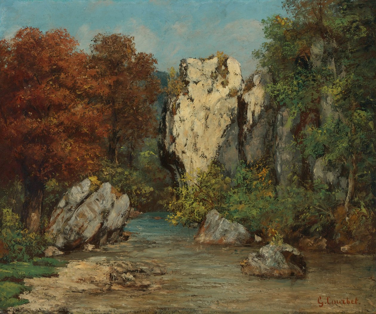 Maksu au ruisseau et au rocher tekijältä Gustave Courbet