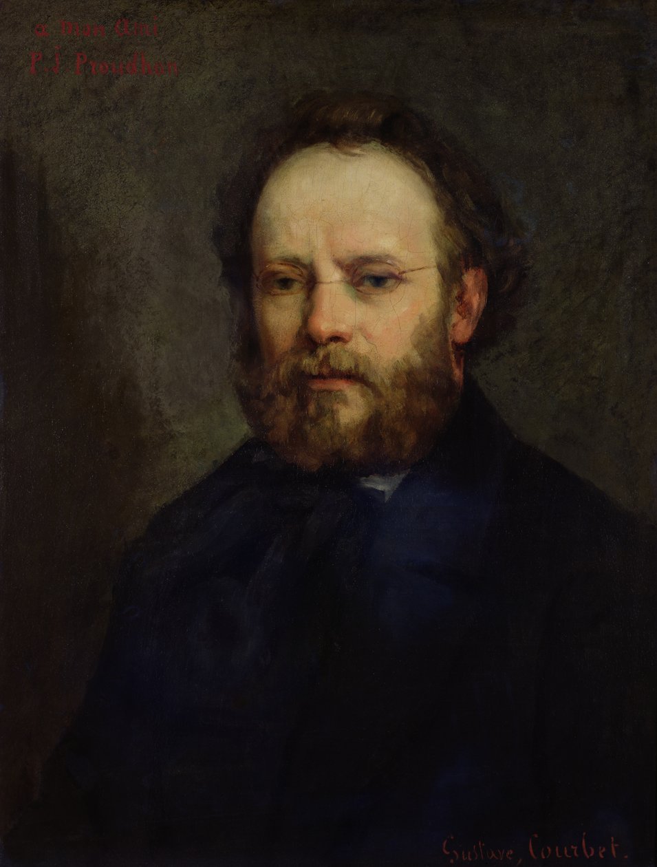 Pierre Joseph Proudhonin (1809-65) muotokuva 1865 tekijältä Gustave Courbet