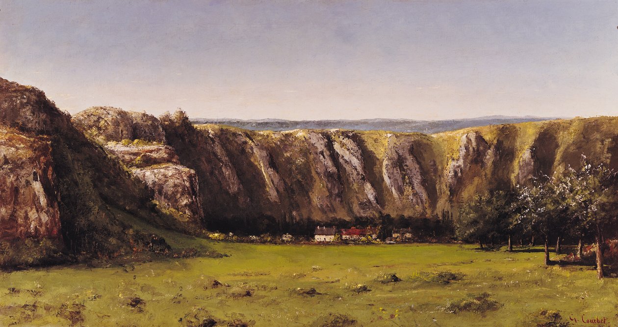 Kallioinen maisema Flageyn lähellä tekijältä Gustave Courbet