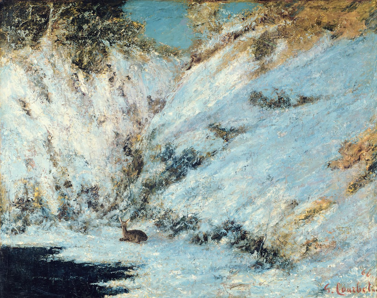 Luminen maisema, 1866 tekijältä Gustave Courbet