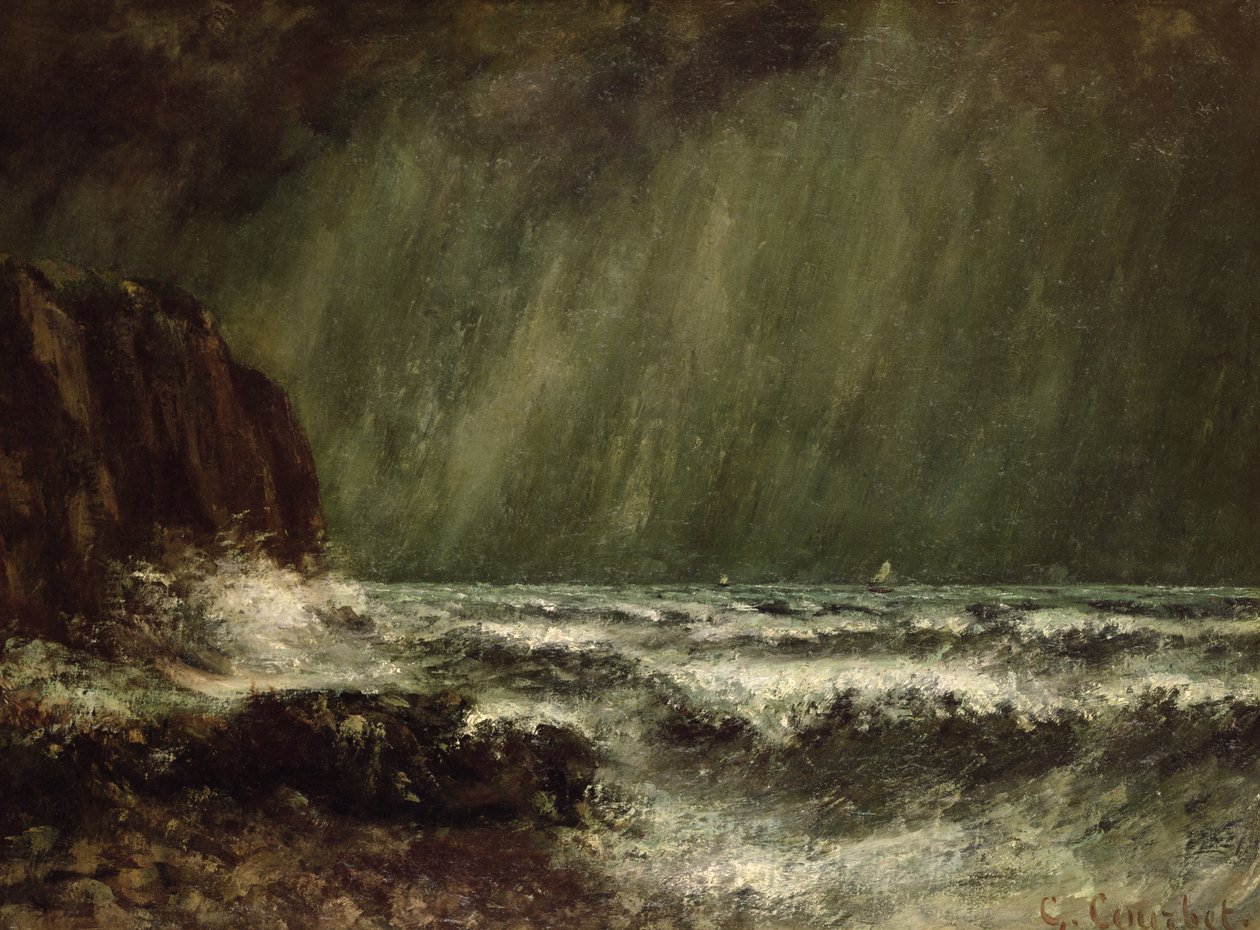 Myrsky merellä, 1865 tekijältä Gustave Courbet