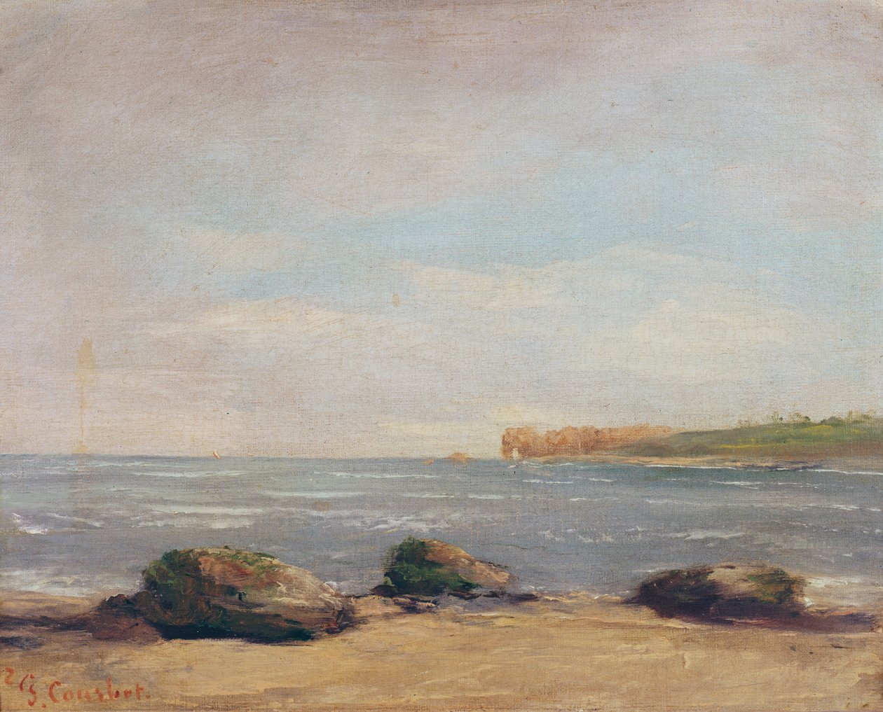 Etretatin ranta, 1872 tekijältä Gustave Courbet