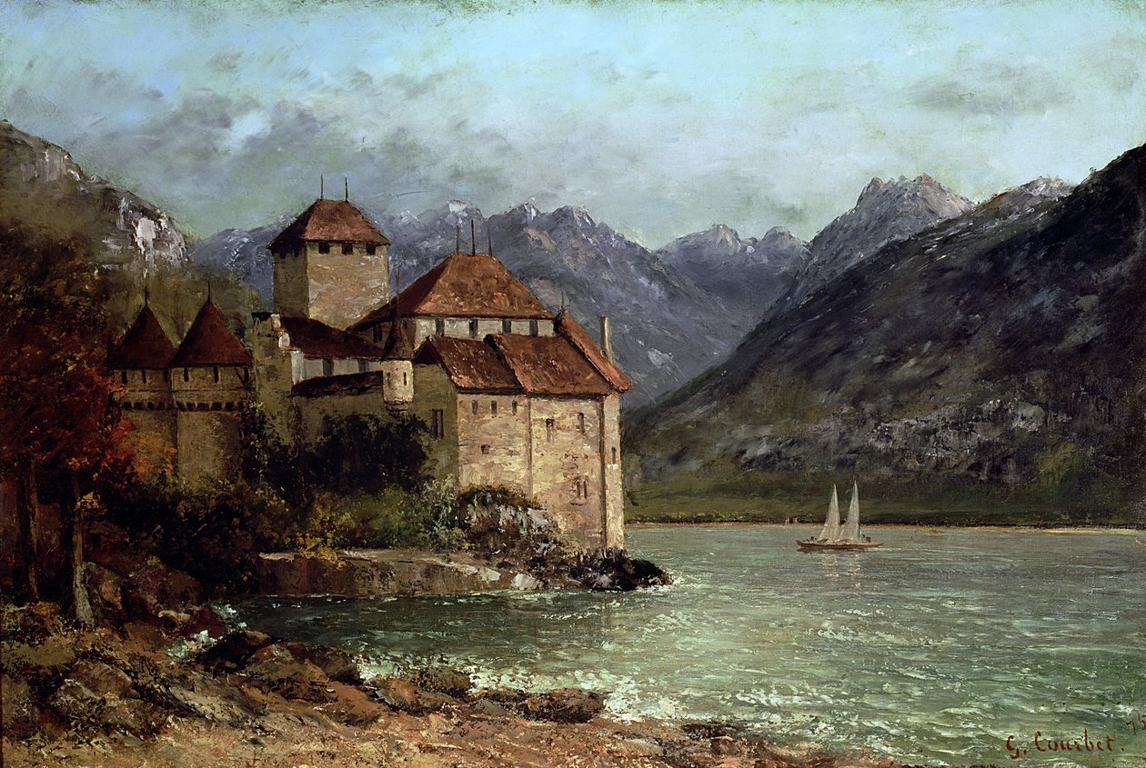 Chateau de Chillon, 1875 tekijältä Gustave Courbet