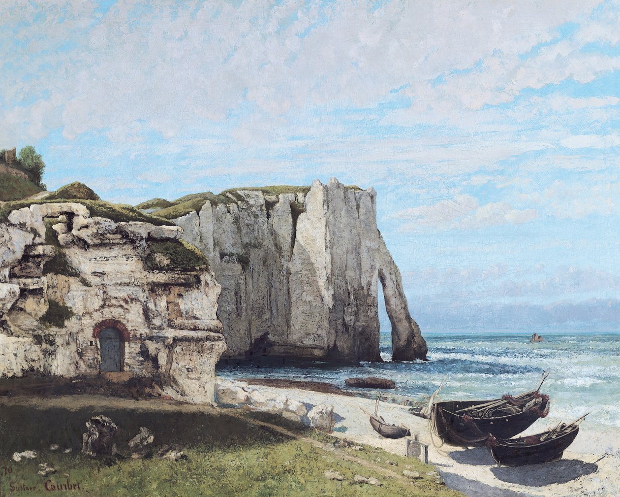 Etretatin kalliot myrskyn jälkeen, 1870 tekijältä Gustave Courbet