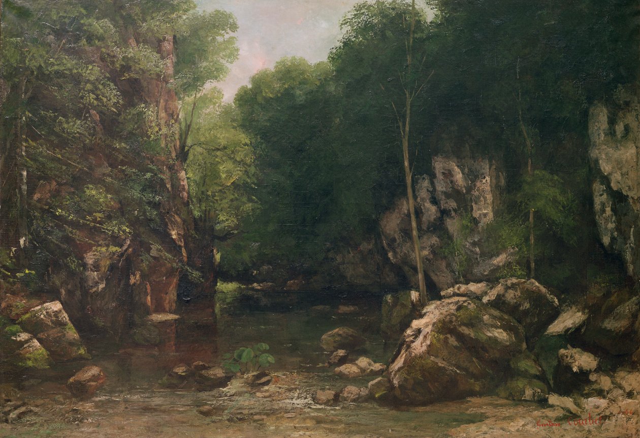The Covered Stream tai The Dark Stream, 1865 tekijältä Gustave Courbet