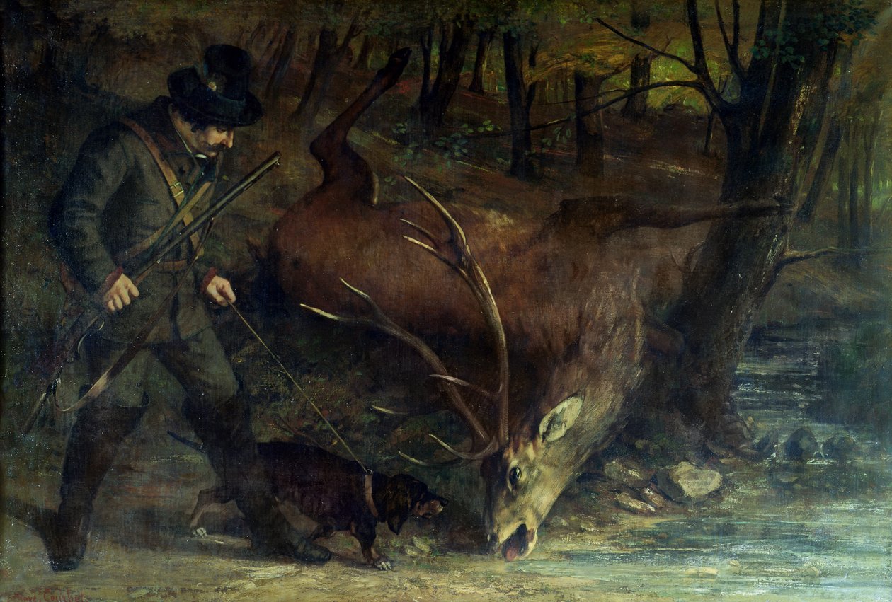 Hirven kuolema, 1859 tekijältä Gustave Courbet