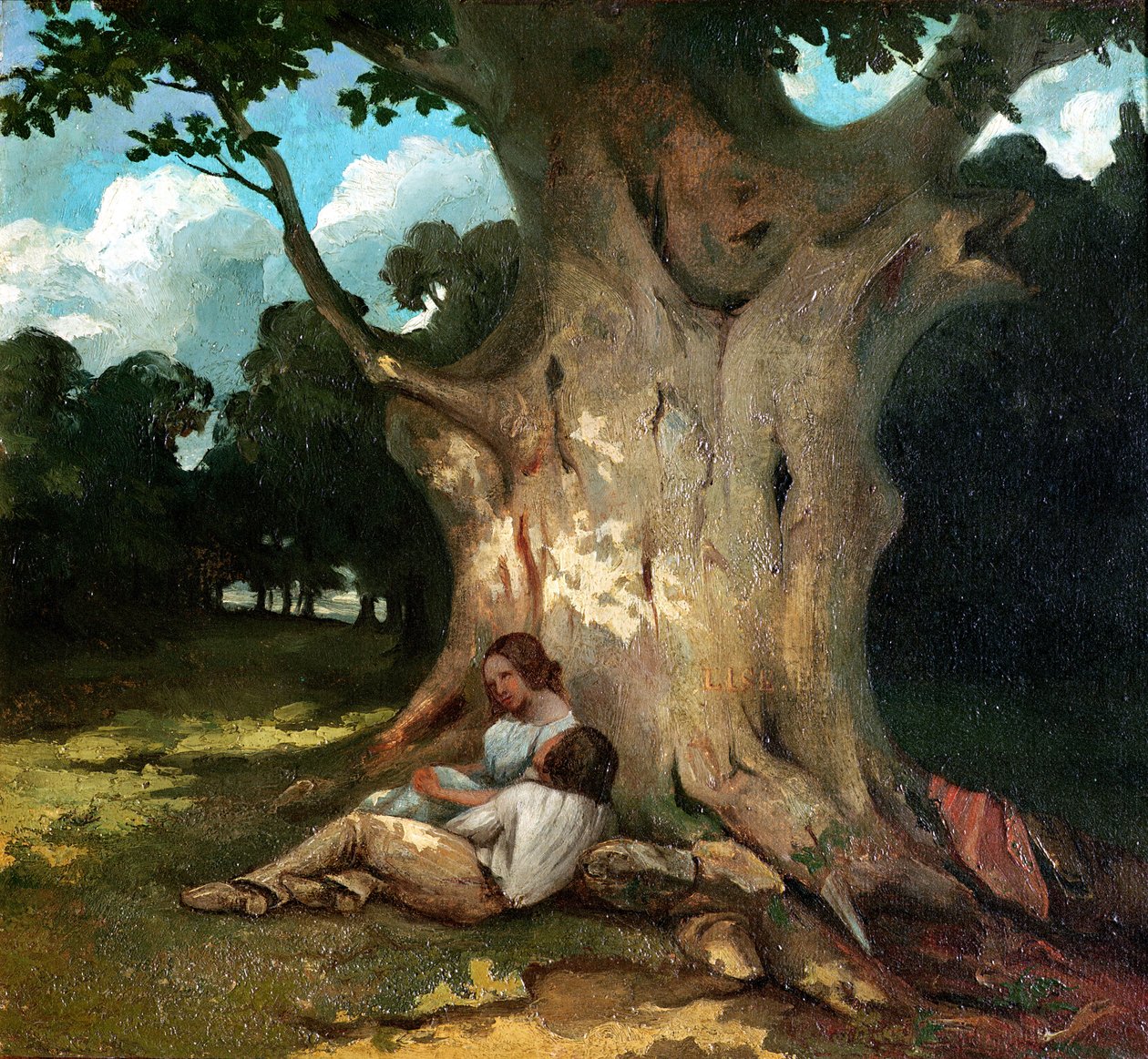 Suuri tammi tekijältä Gustave Courbet