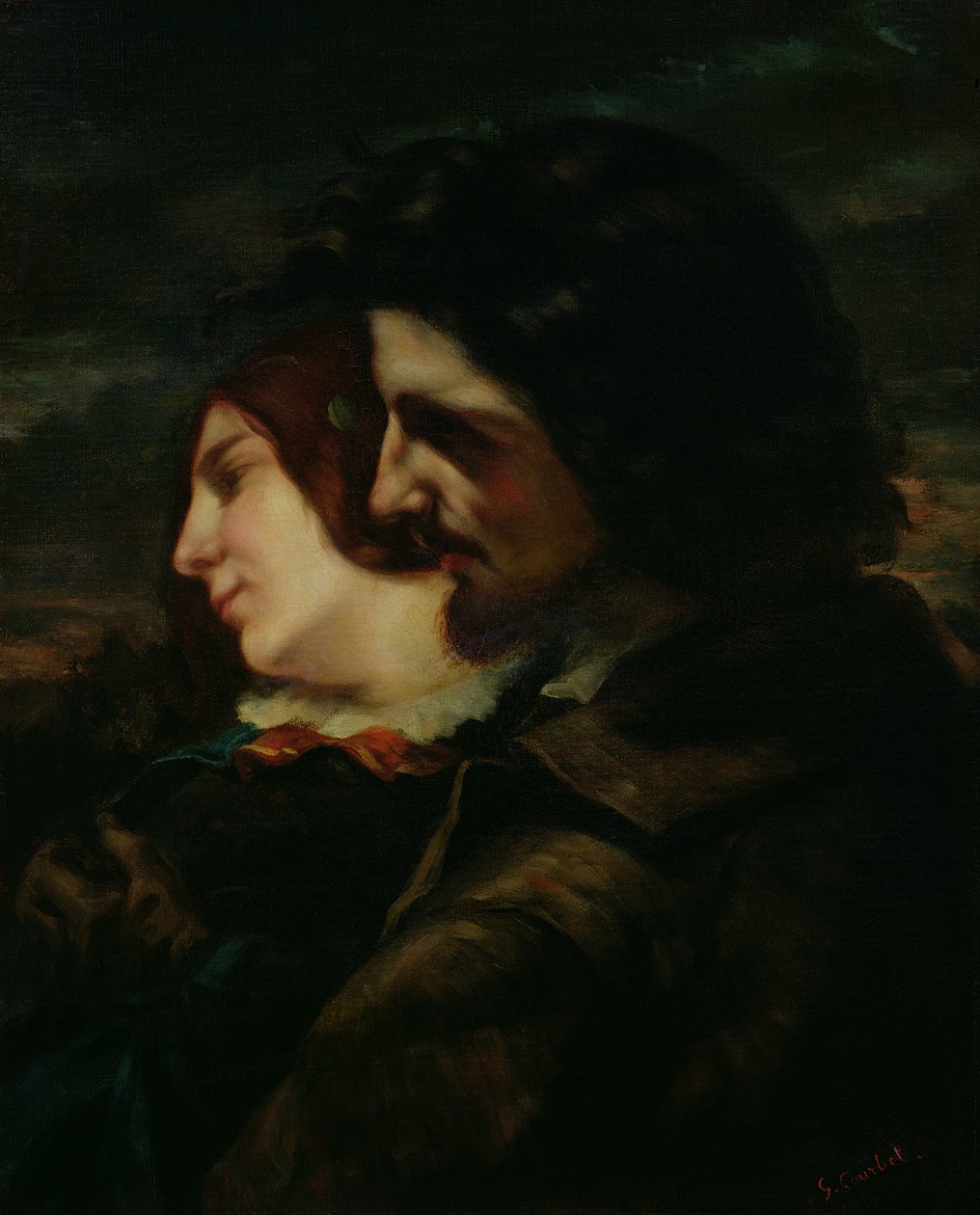 Rakastajat maaseudulla, vuoden 1844 jälkeen tekijältä Gustave Courbet