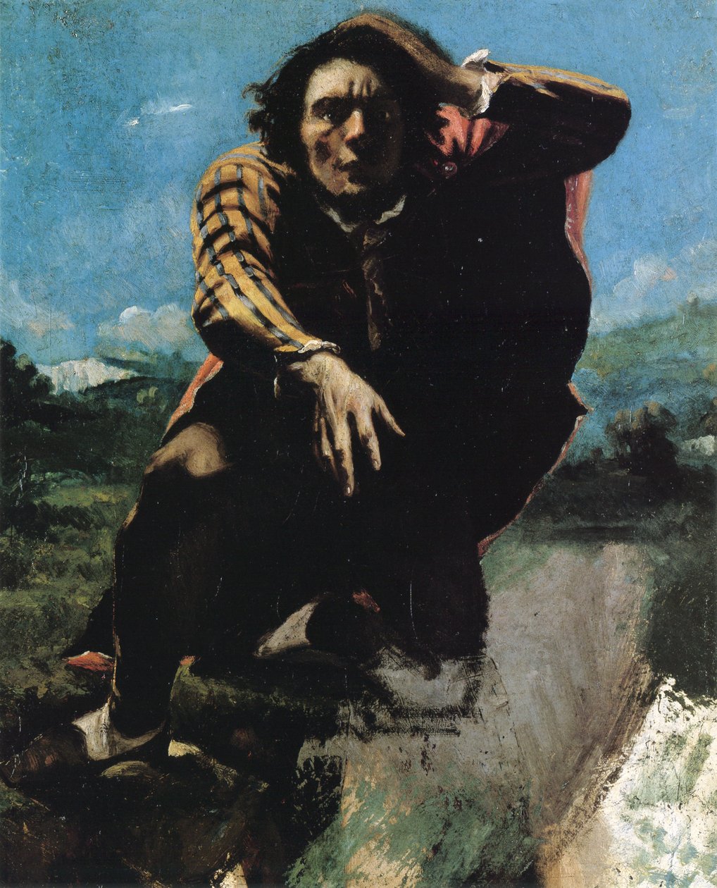 Pelosta hullu mies tekijältä Gustave Courbet