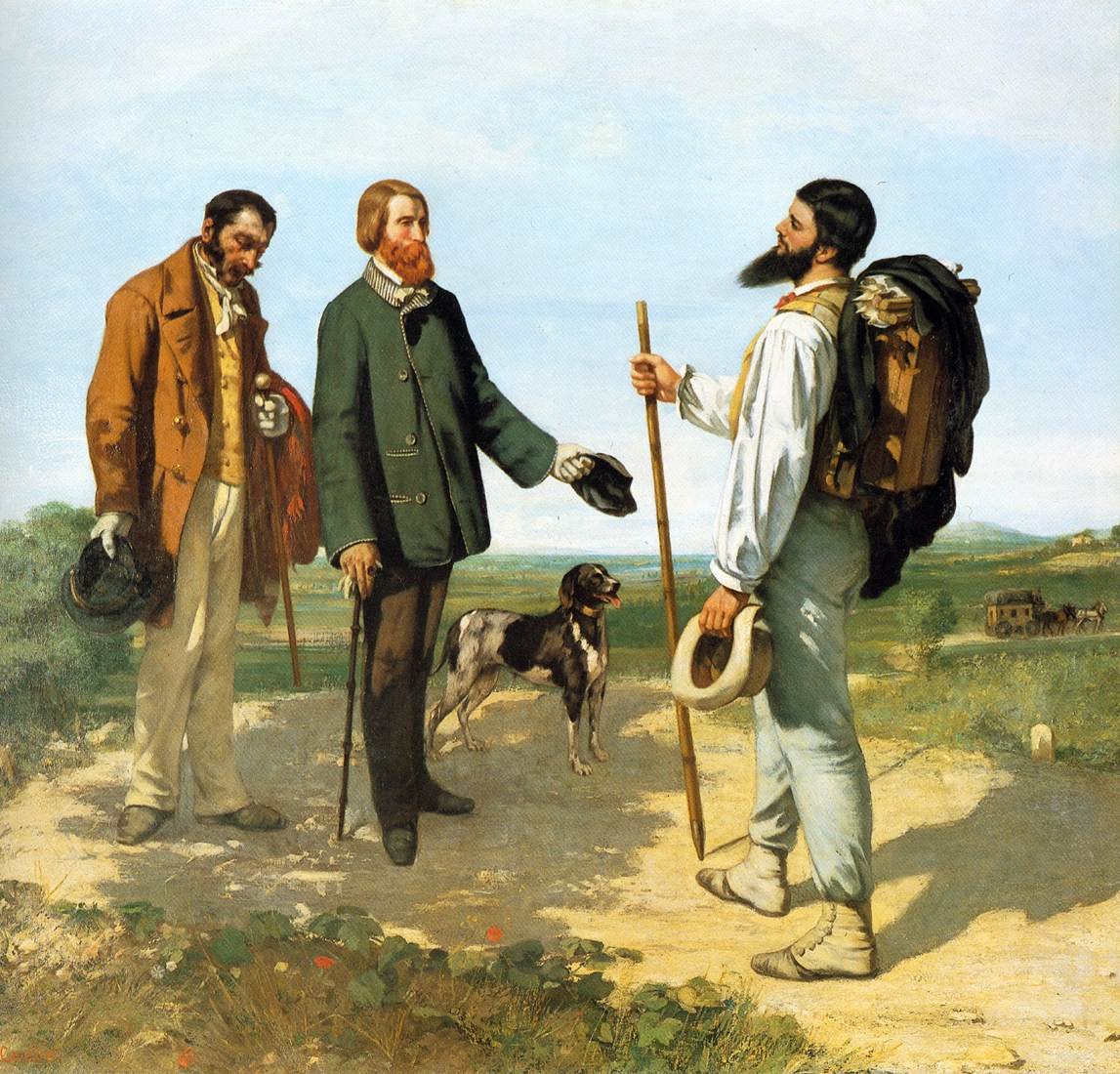 Kokous tai Bonjour Monsieur Courbet tekijältä Gustave Courbet
